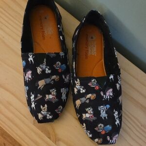BOBS from Skechers Black Multi-Color Dog Print Sneakers